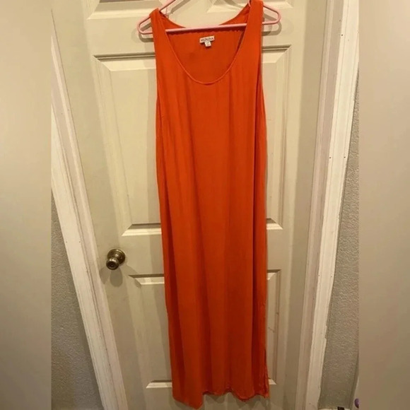 Merona‎ Orange Maxi Dress size large - Picture 1 of 5